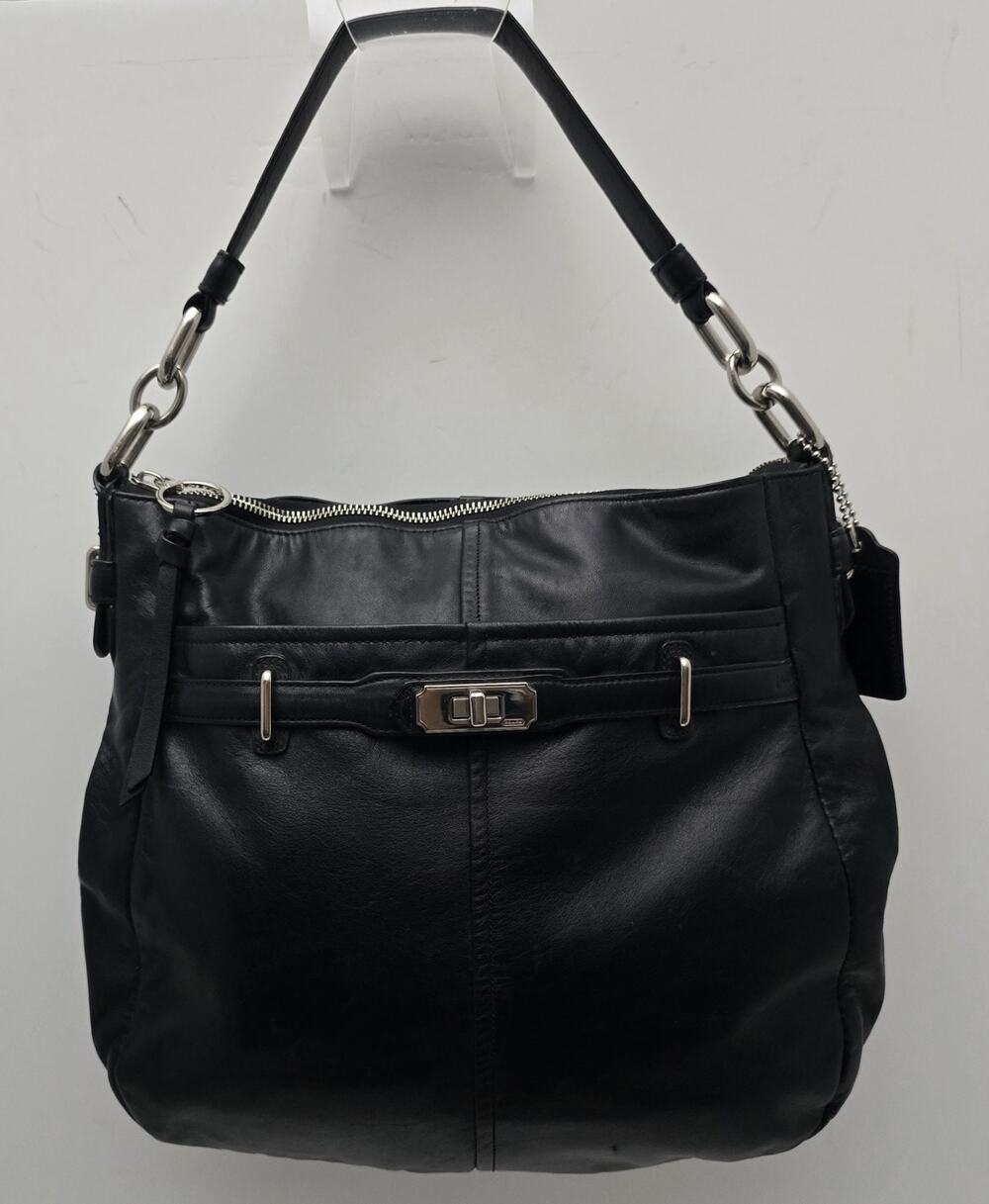 COACH Ashlyn Chelsea Hobo Shoulder Bag Purse Black Leather F17816